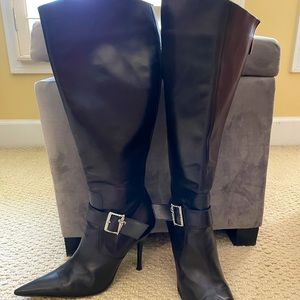 Cesare Paciotti knee high heel boots.